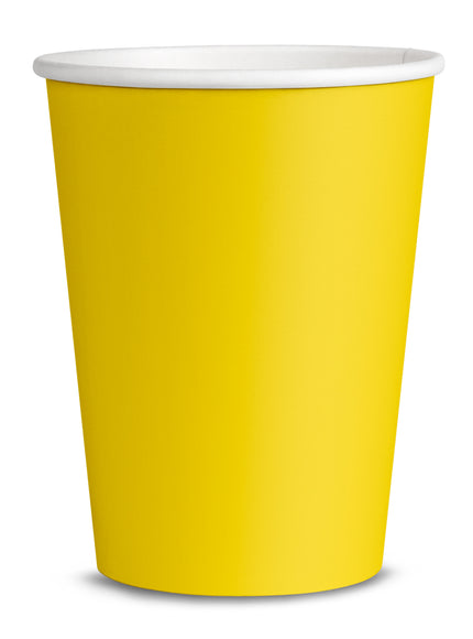 8 gobelets jaune - Gamme couleur unie