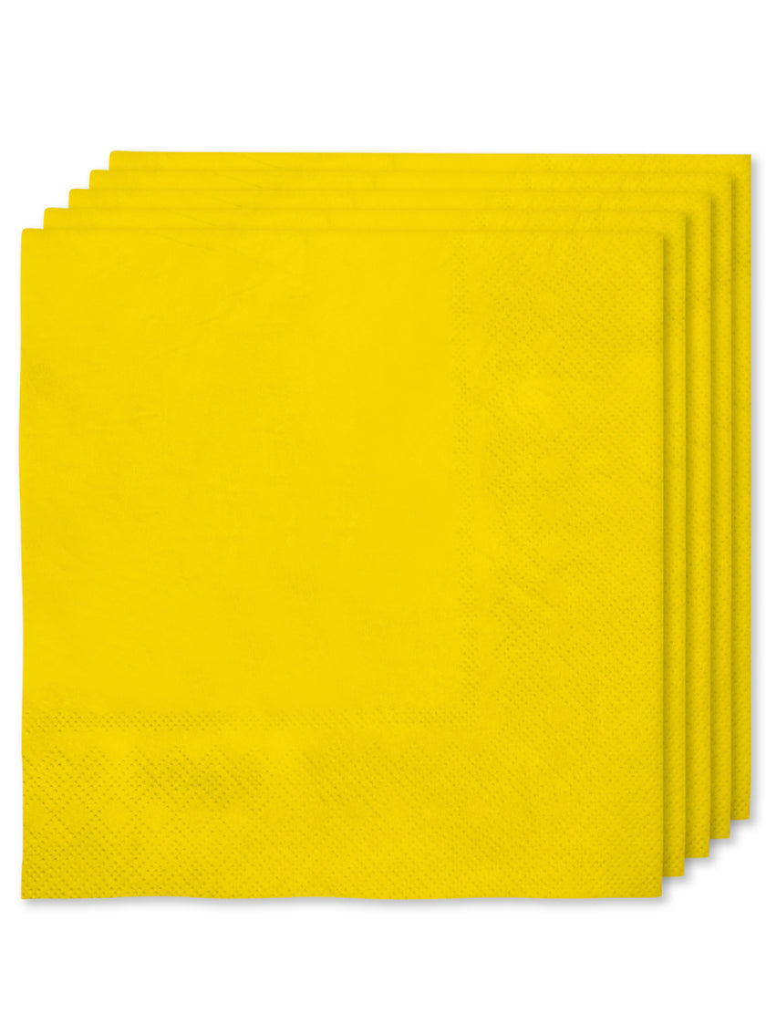 16 serviettes jaune (33x33cm) - Gamme couleur unie