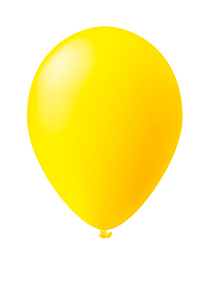 10 ballons jaunes - Gamme couleur unie