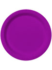 8 assiettes violettes (23cm) - Gamme couleur unie