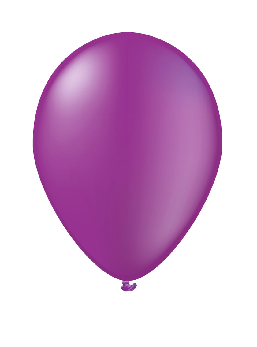 10 ballons violets - Gamme couleur unie