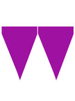 Guirlande à fanions violets - Gamme couleur unie