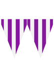 Guirlande à fanions violets - Gamme couleur unie
