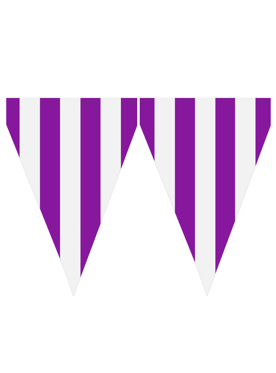 Guirlande à fanions violets - Gamme couleur unie