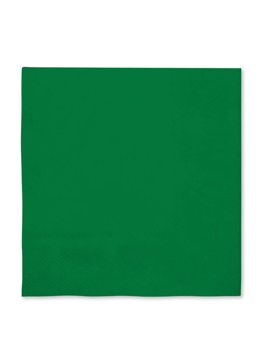 16 serviettes vertes (33x33cm) - Gamme couleur unie