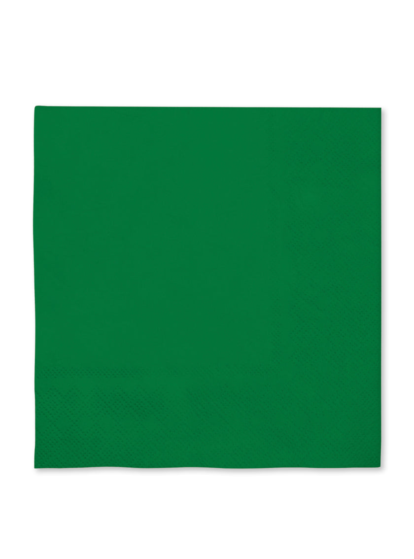 16 serviettes vertes (33x33cm) - Gamme couleur unie