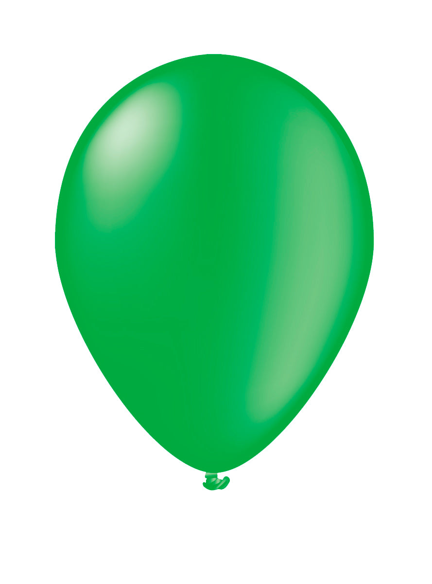 10 ballons verts- Gamme couleur unie