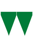 Guirlande à fanions verts - Gamme couleur unie
