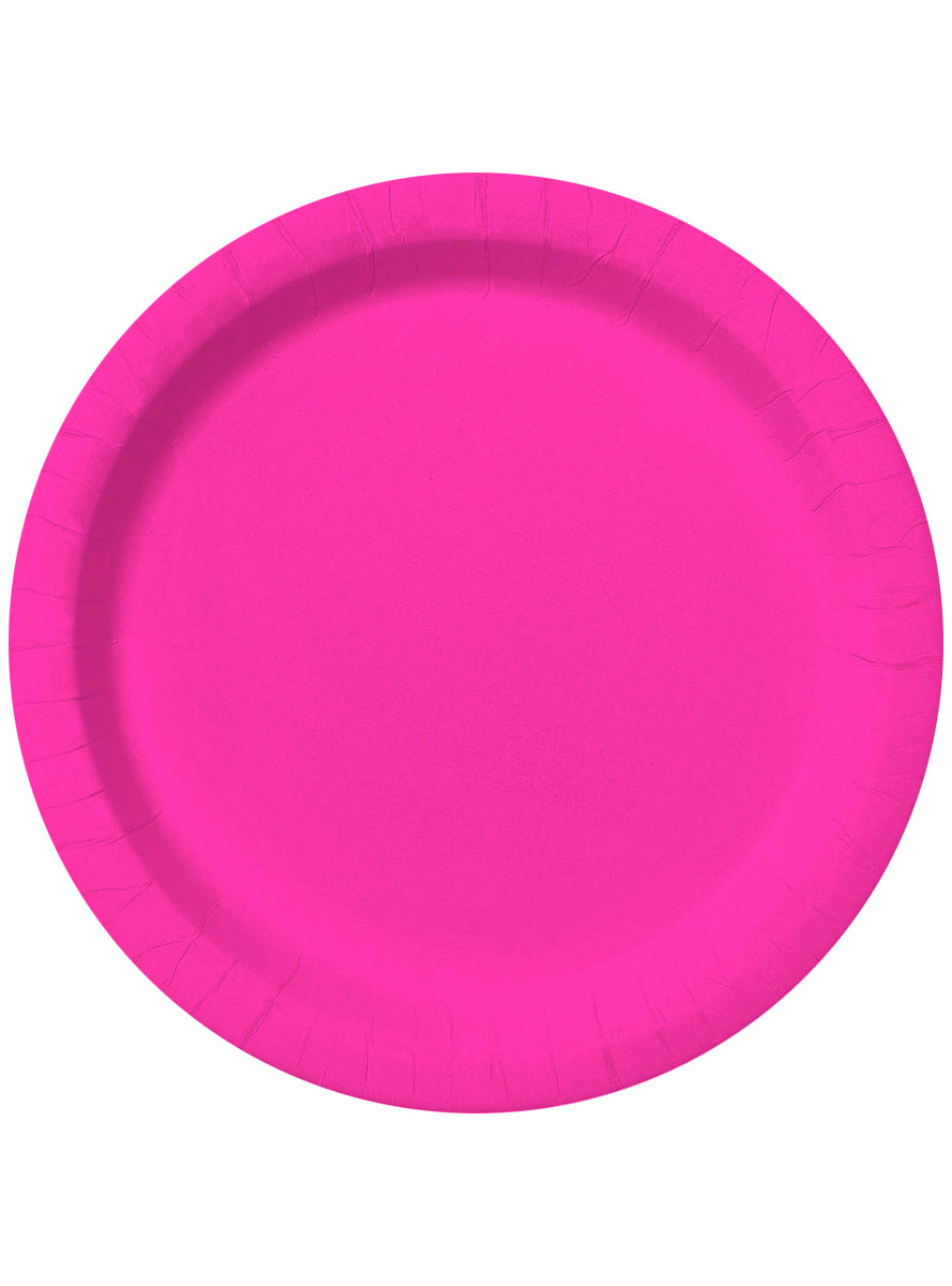 8 assiettes fuchsia (23cm) - Gamme couleur unie