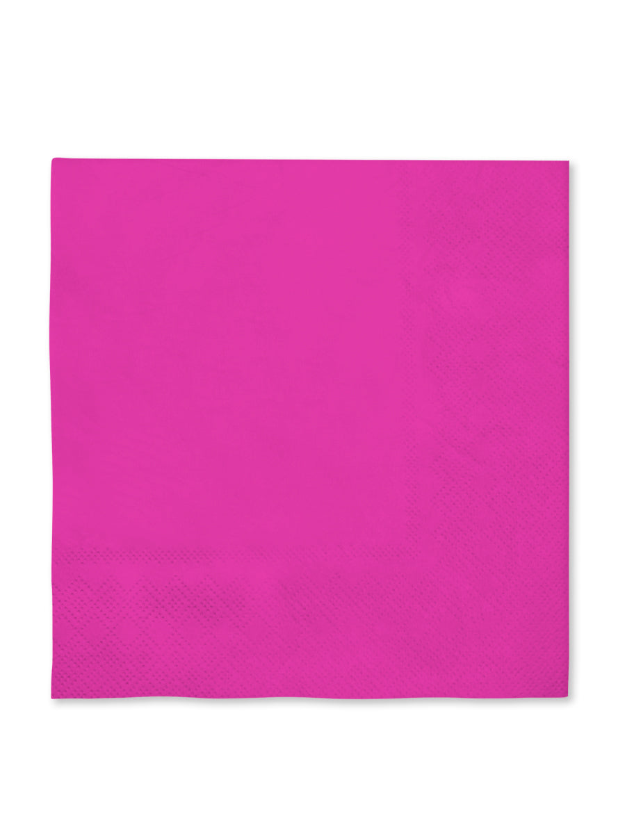 16 serviettes fuchsia (33x33cm) - Gamme couleur unie