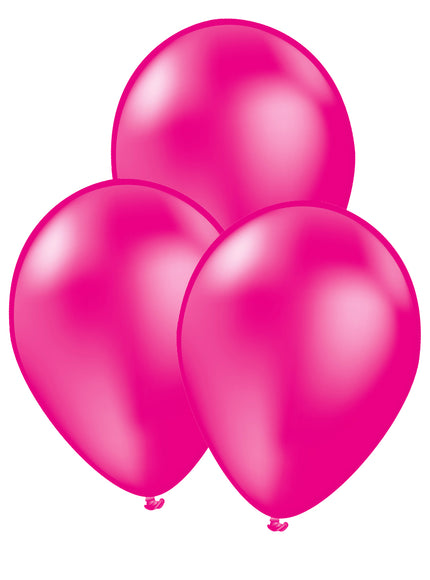 10 ballons fuchsia - Gamme couleur unie