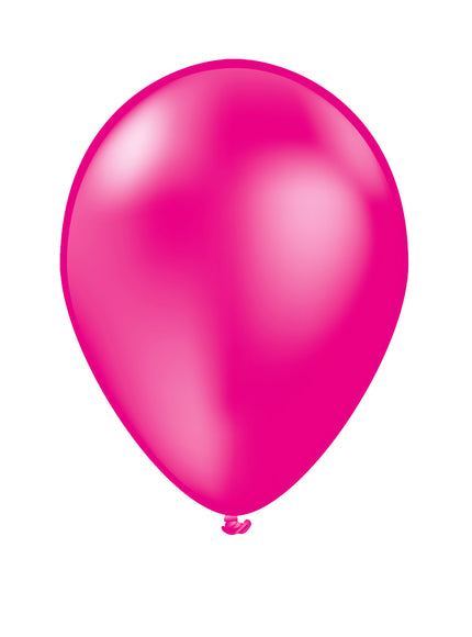 10 ballons fuchsia - Gamme couleur unie