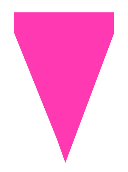Guirlande à fanions fuchsia - Gamme couleur unie