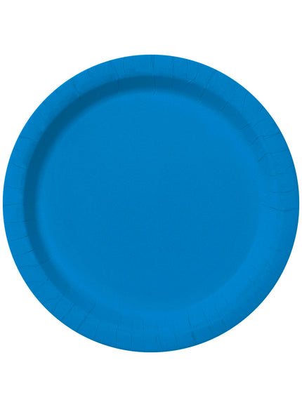 8 assiettes bleu marine (23cm) - Gamme couleur unie