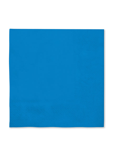 16 serviettes bleu marine (33x33cm) - Gamme couleur unie