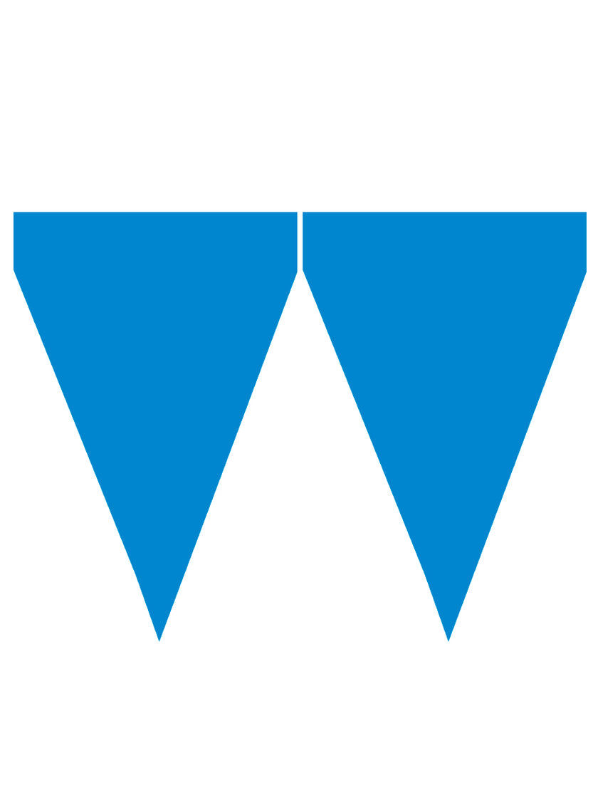 Guirlande à fanions bleu marine - Gamme couleur unie