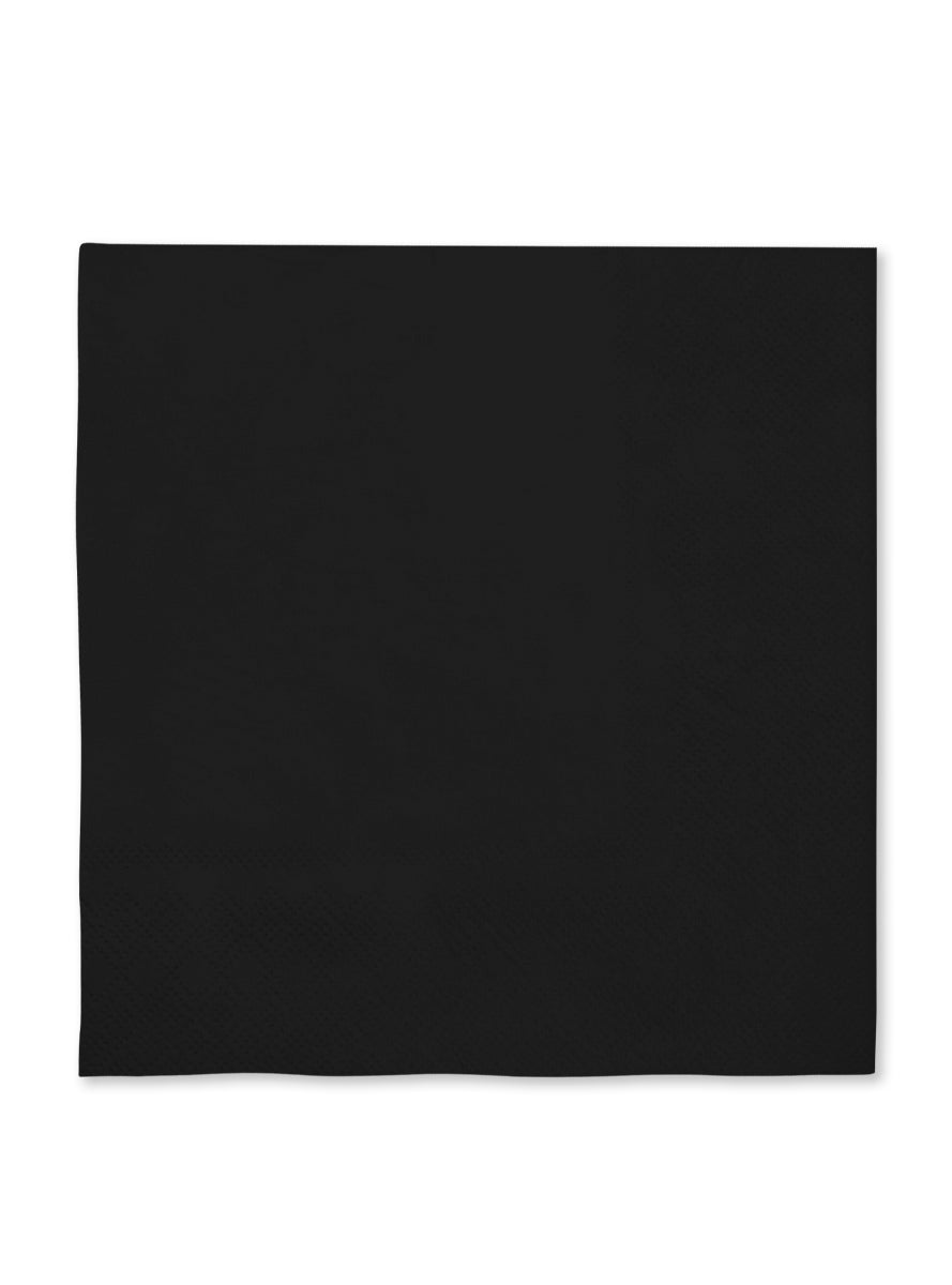 16 serviettes noires (33x33cm) - Gamme couleur unie