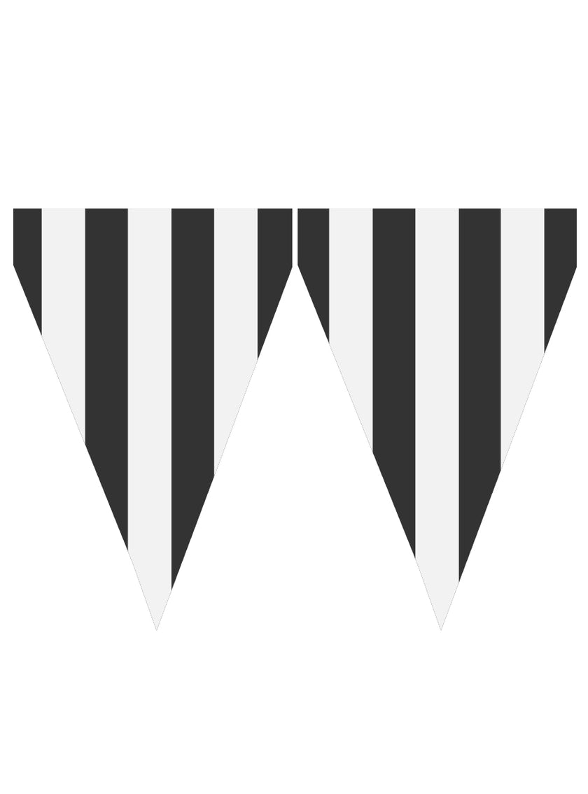 Guirlande à fanions noirs - Gamme couleur unie