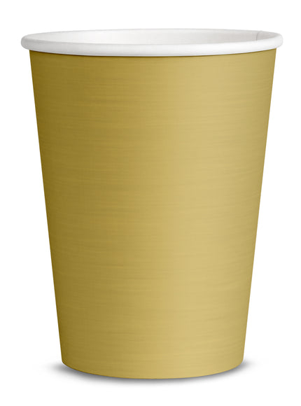 8 gobelets doré - Gamme couleur unie