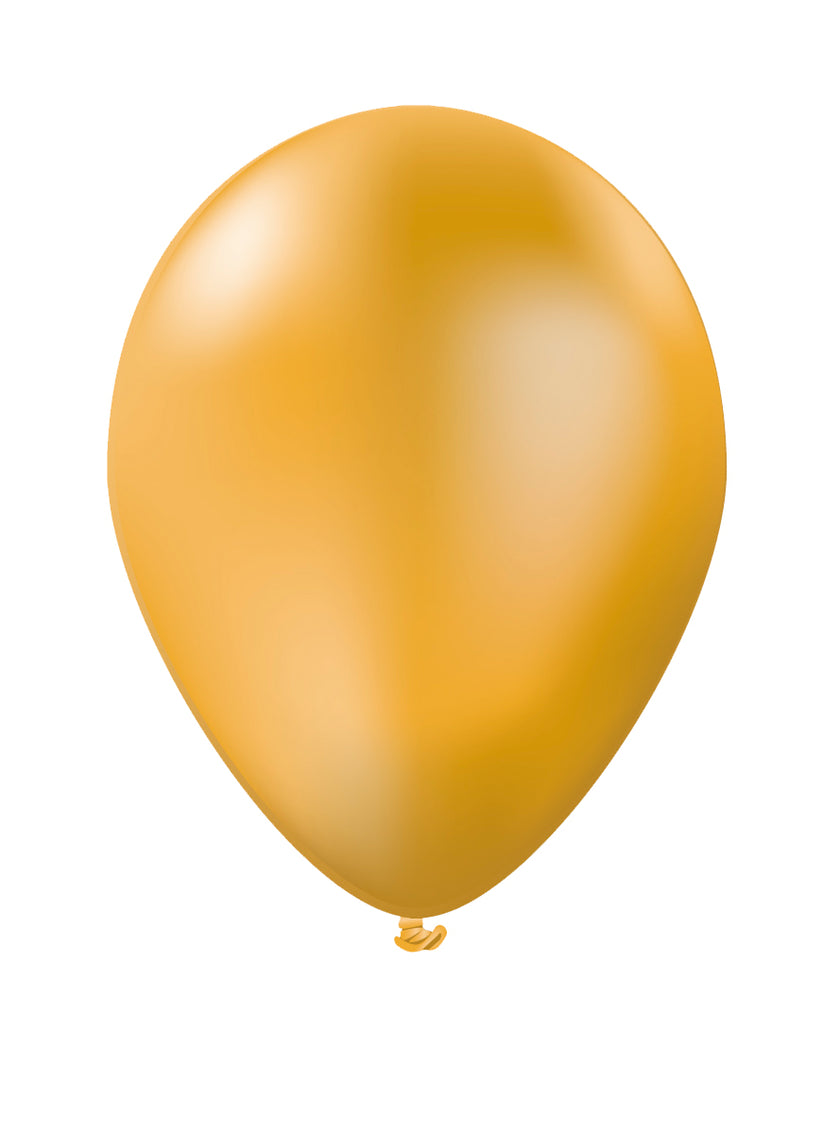 10 ballons dorés - Gamme couleur unie