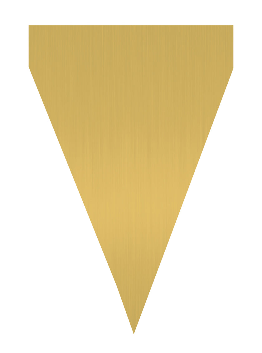 Guirlande à fanions dorés - Gamme couleur unie