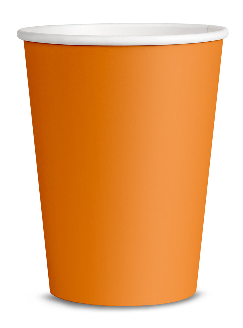 8 gobelets orange - Gamme couleur unie