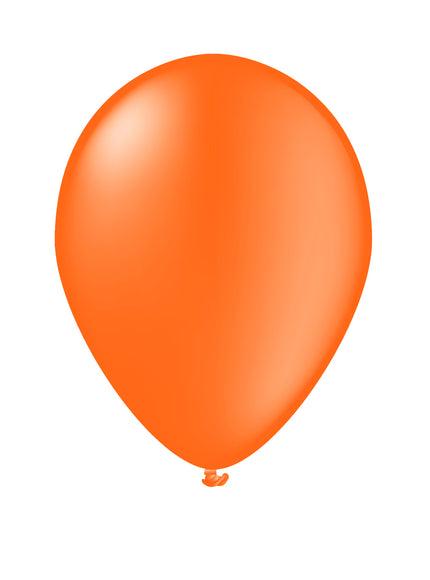 10 ballons orange - Gamme couleur unie
