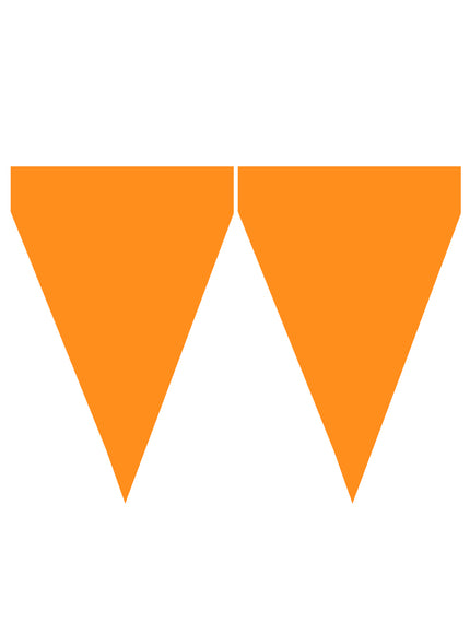 Guirlande à fanions orange - Gamme couleur unie