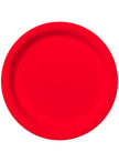 8 assiettes rouges (23cm) - Gamme couleur unie