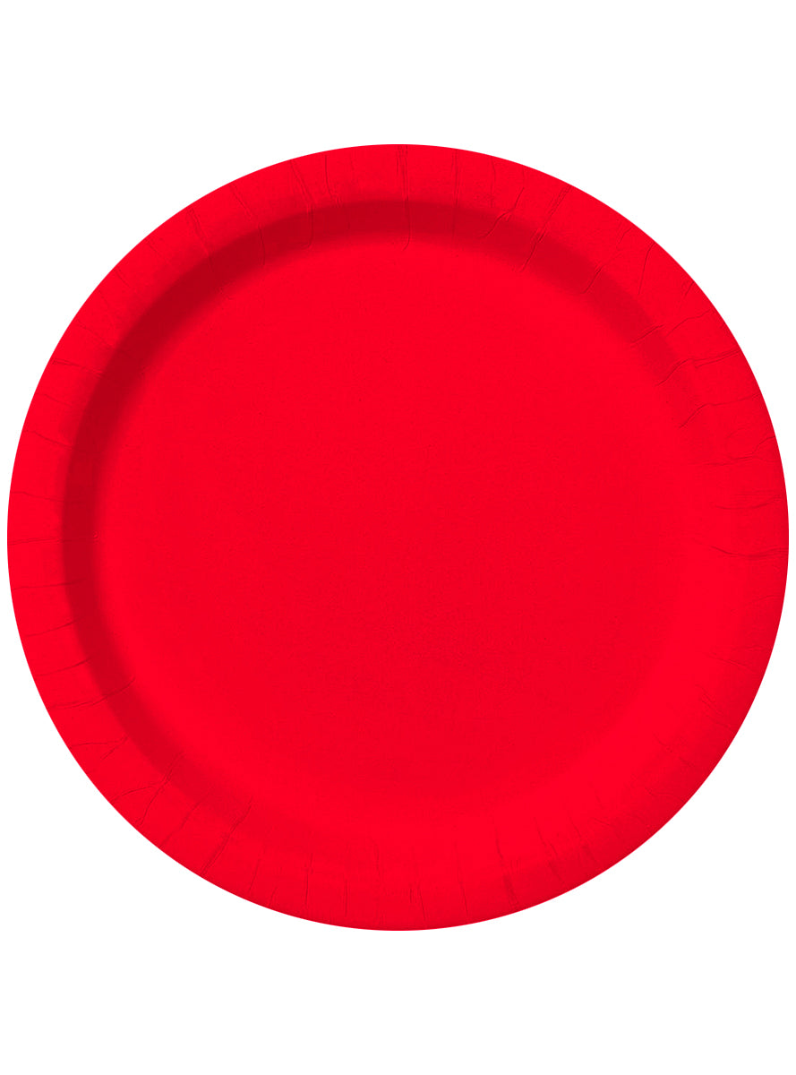 8 assiettes rouges (23cm) - Gamme couleur unie