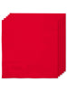 16 serviettes rouges (33x33cm) - Gamme couleur unie