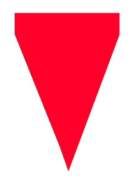 Guirlande à fanions rouges - Gamme couleur unie