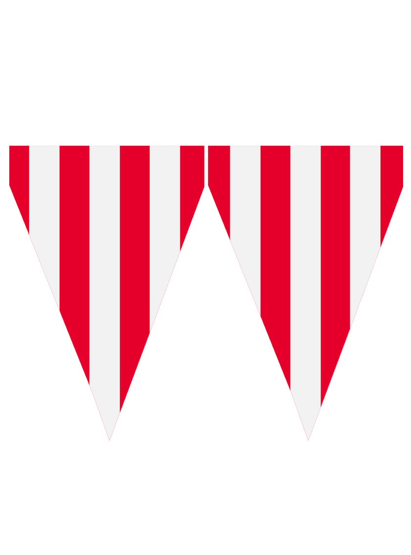 Guirlande à fanions rouges - Gamme couleur unie