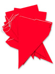 Guirlande à fanions rouges - Gamme couleur unie