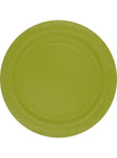 8 assiettes vert citron (23cm) - Gamme couleur unie