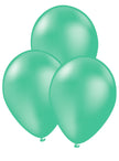 10 ballons vert mint - Gamme couleur unie