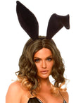 Oreilles lapin noir en velours