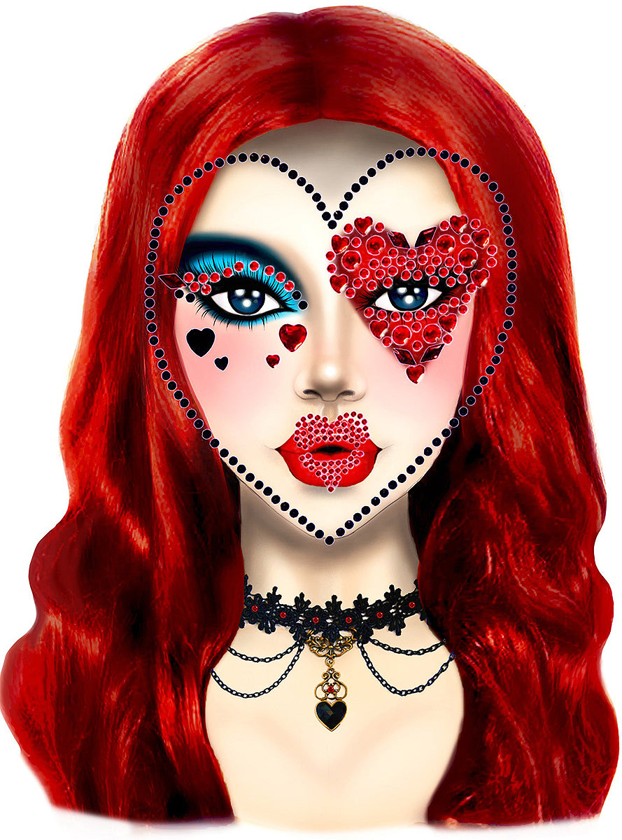 Autocollants visage Reine de Cœur