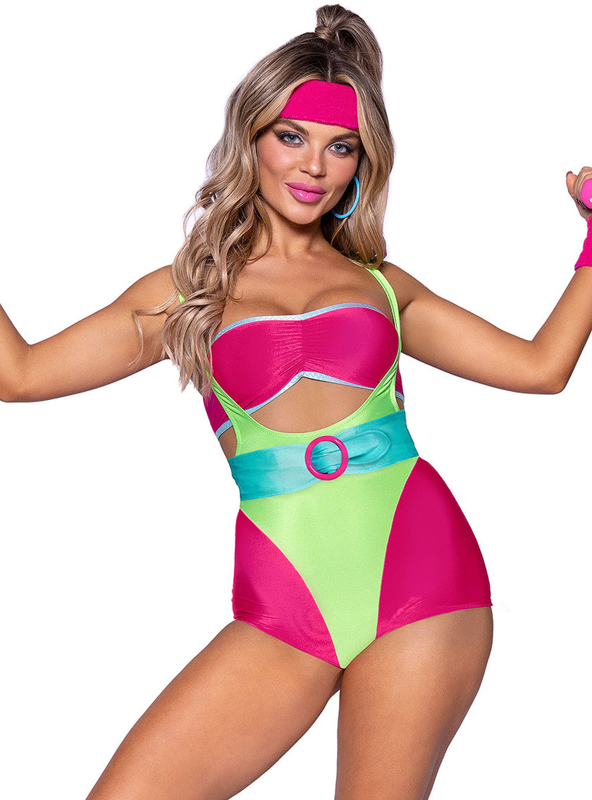 Déguisement années 80 aérobic femme