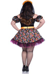 Déguisement Catrina colorée femme grande taille