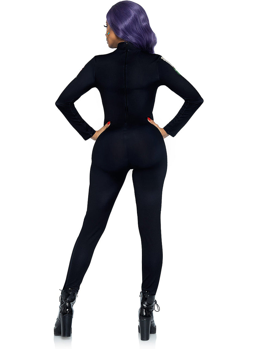 Déguisement squelette 3D avec fleurs femme