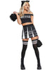 Déguisement pompom girl Halloween noir femme