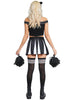 Déguisement pompom girl Halloween noir femme