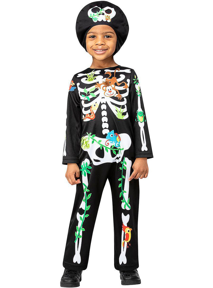 Déguisement squelette de la jungle garçon