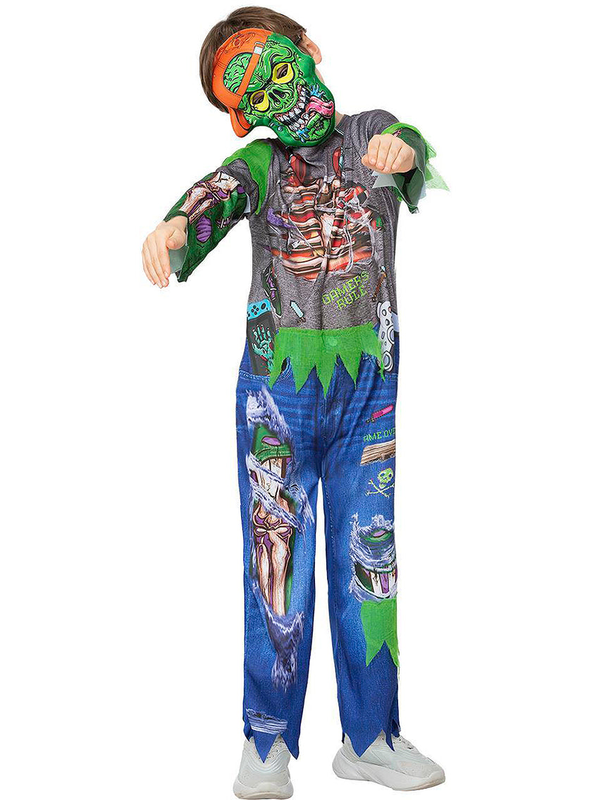 Déguisement gamer zombie enfant