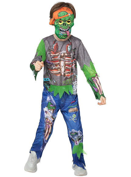 Déguisement gamer zombie enfant