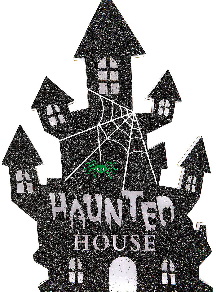 Figurine décorative maison de la terreur avec lumières