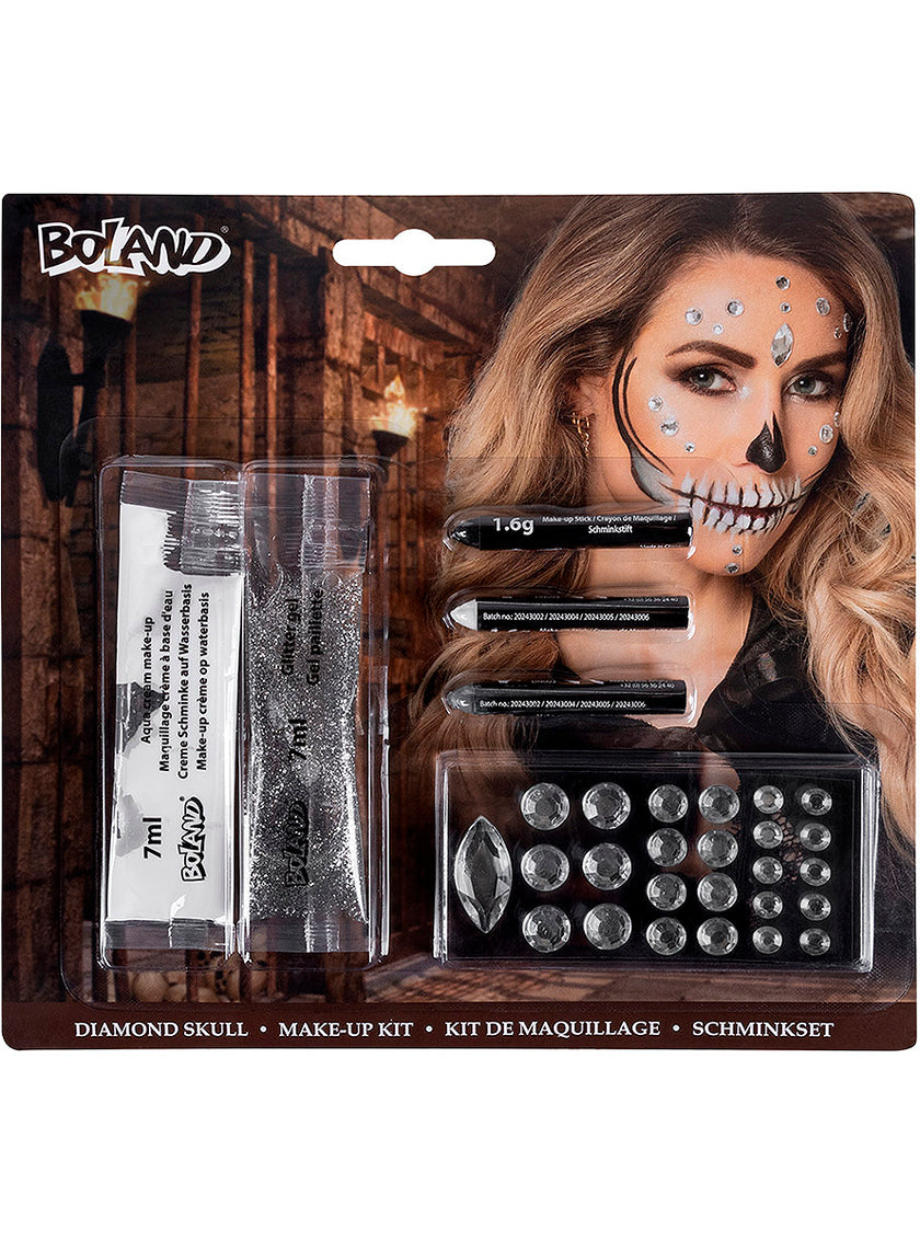 Kit maquillage bijoux visage squelette