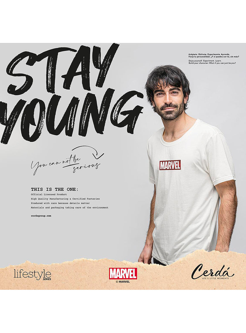 T-shirt avec logo Marvel pour hommes