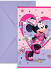 6 invitations Minnie Mouse